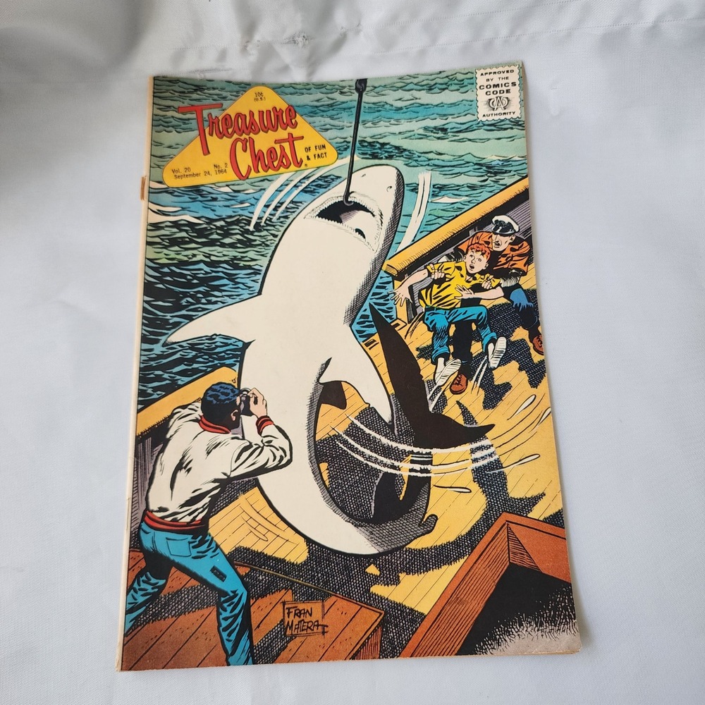 Treasure Chest of Fun Fact Comic Book Vol 20 No 2 1964 Shark Cover FN Silver Age